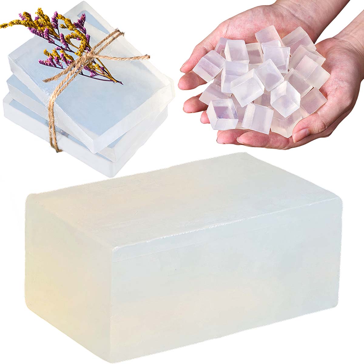 Soap Making Glycerin Base - Base per sapone con glicerina bianca