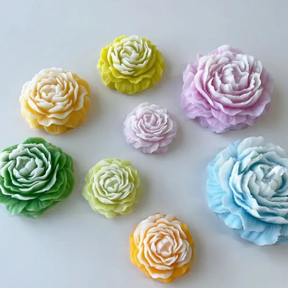 Soap Making Equipment For Beginners - Stampo in silicone per candela peonia